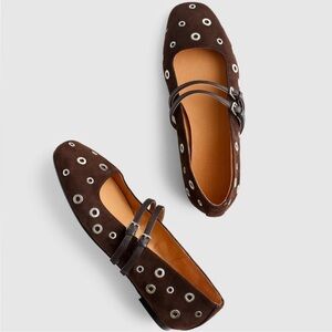 Madewell Edna Ballet Flat Carob color NIB